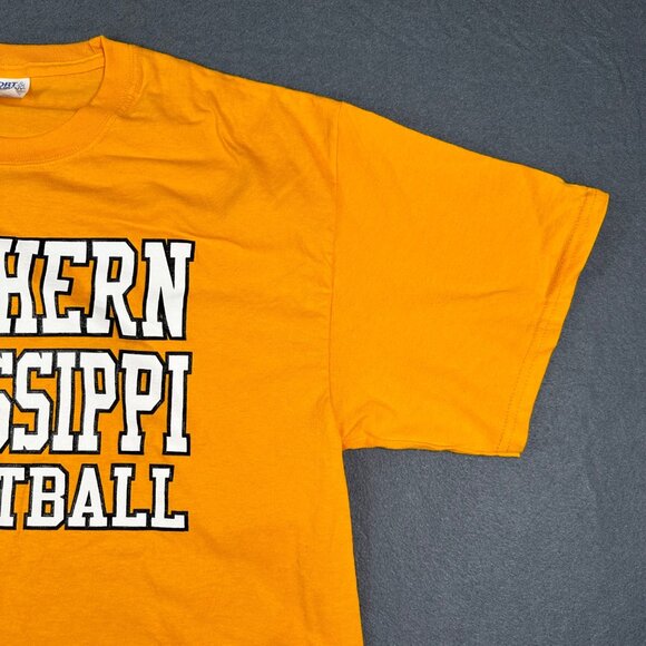 Southern‎ Mississippi Mens Large Golden Eagles Basketball Yellow SS Crew T-Shirt - Picture 3 of 8
